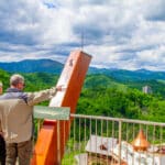 A Couple takes in the Smoky Mountain views on top of AnaVista Tower A Couple takes in the Smoky Mountain views on top of AnaVista Tower