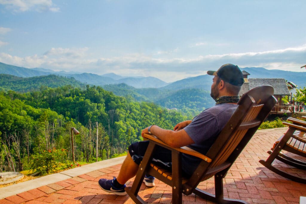 Enjoying the mountain views at Anakeesta