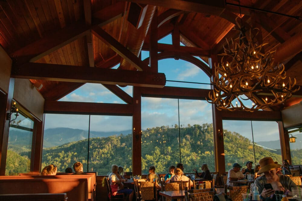 Guests enjoy dinner at the Smokehouse