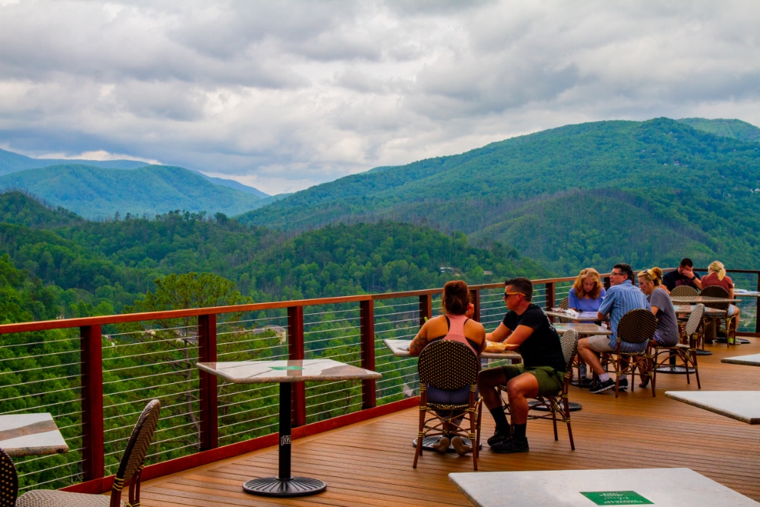 Views of the Smokies from the Smokehouse restaurant